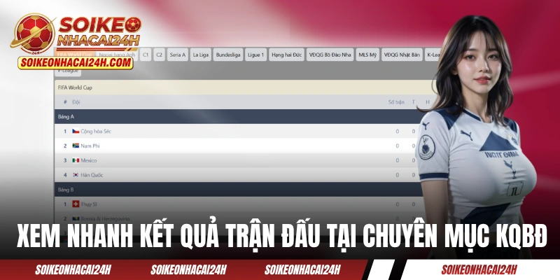 Xem nhanh kết quả trận đấu tại chuyên mục KQBĐ